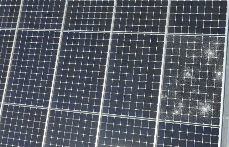 Hagelschaden bei Photovoltaikanlage