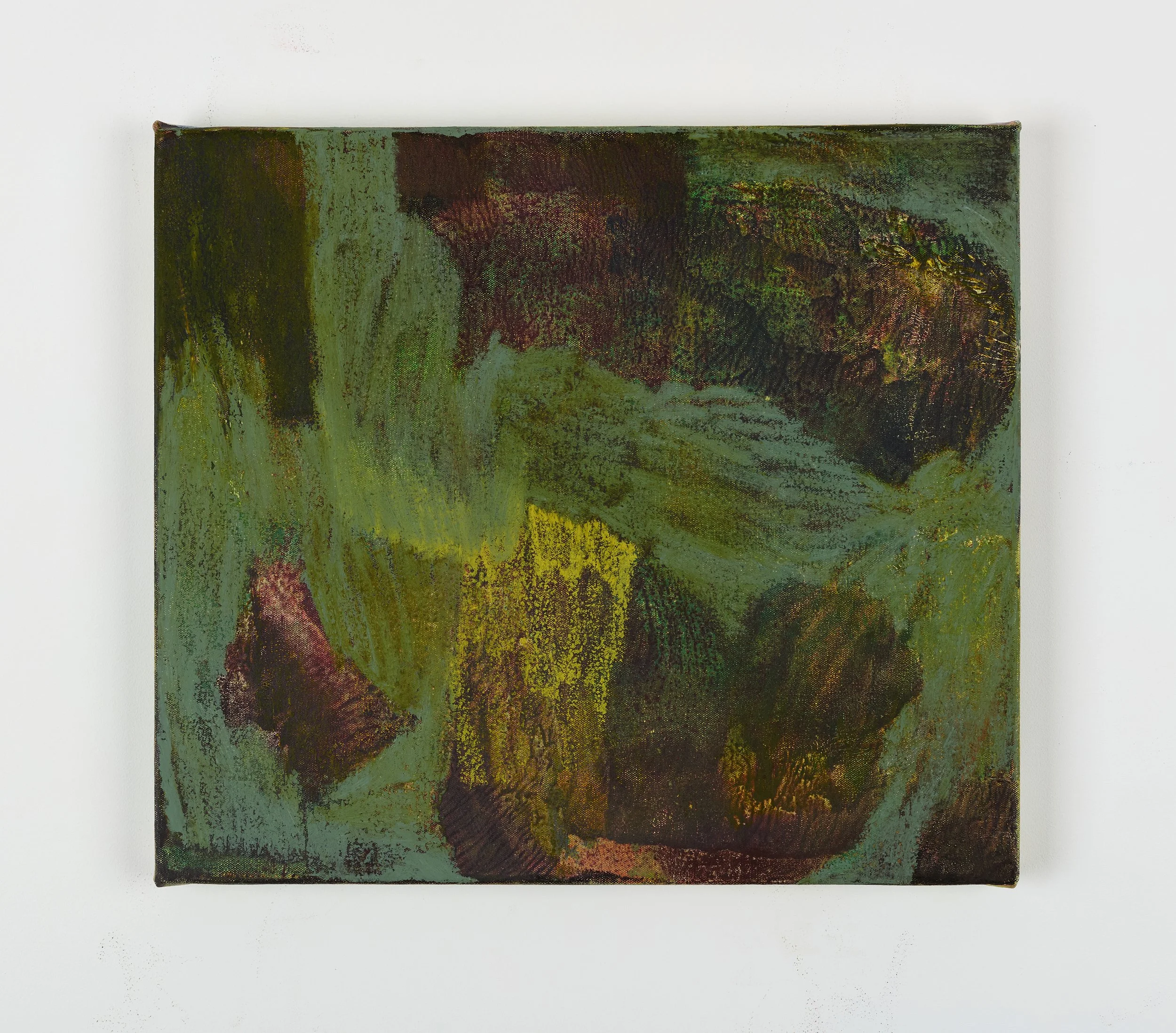 Cassie Vaughan |
Fault Lines, 2024,
Oil and oil pastel on canvas,
36 x 40 cm