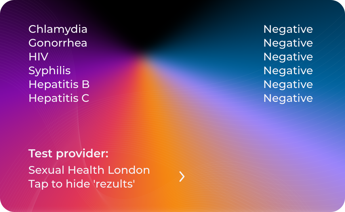 Zults' STI results e-card