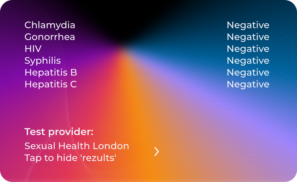 Zults' STI results e-card