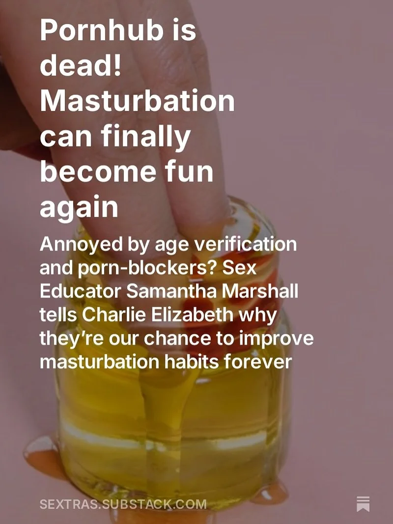 In July this year, the 🌽 sites in the UK were forced to introduce age verification for its viewers. But, @charlie.elizabethh asks @samjademarshall, is it the death of m@astubat!on, or a chance for new beginnings?

Read the full story on our Substack