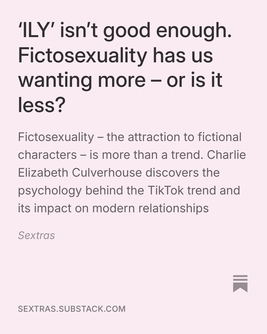 our &lsquo;men need to be more f*ckable&rsquo; writer @charlie.elizabethh makes the case for falling in love with fictional characters in our most recent substack article 📚we&rsquo;re team Mr Darcy, who&rsquo;s your imaginary lover?