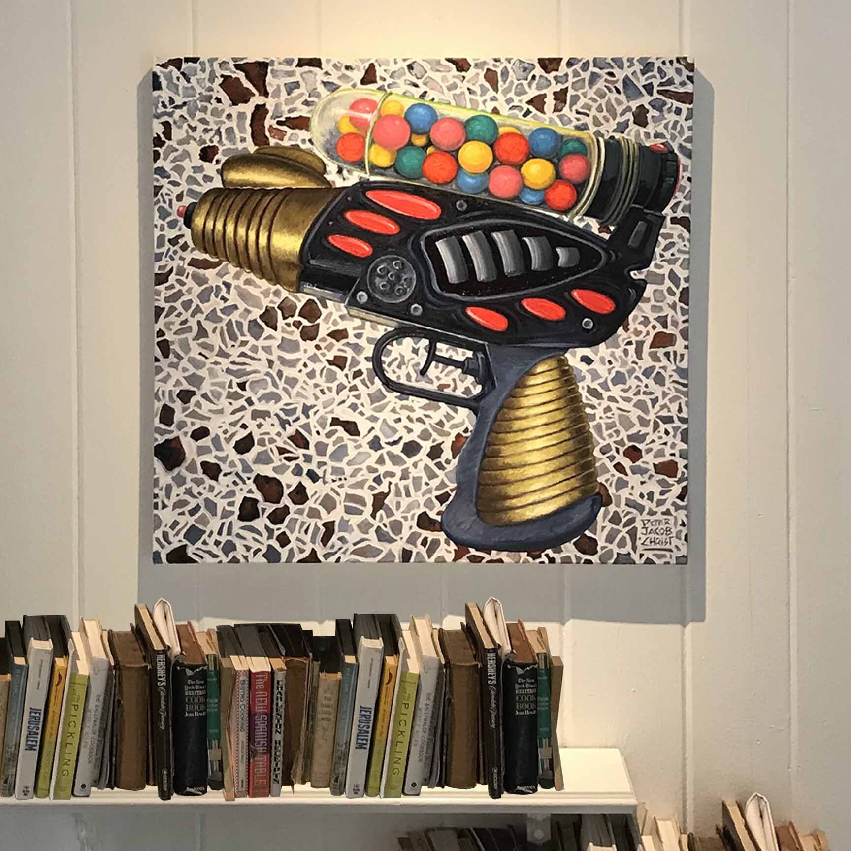 master blaster on wall w books.jpg
