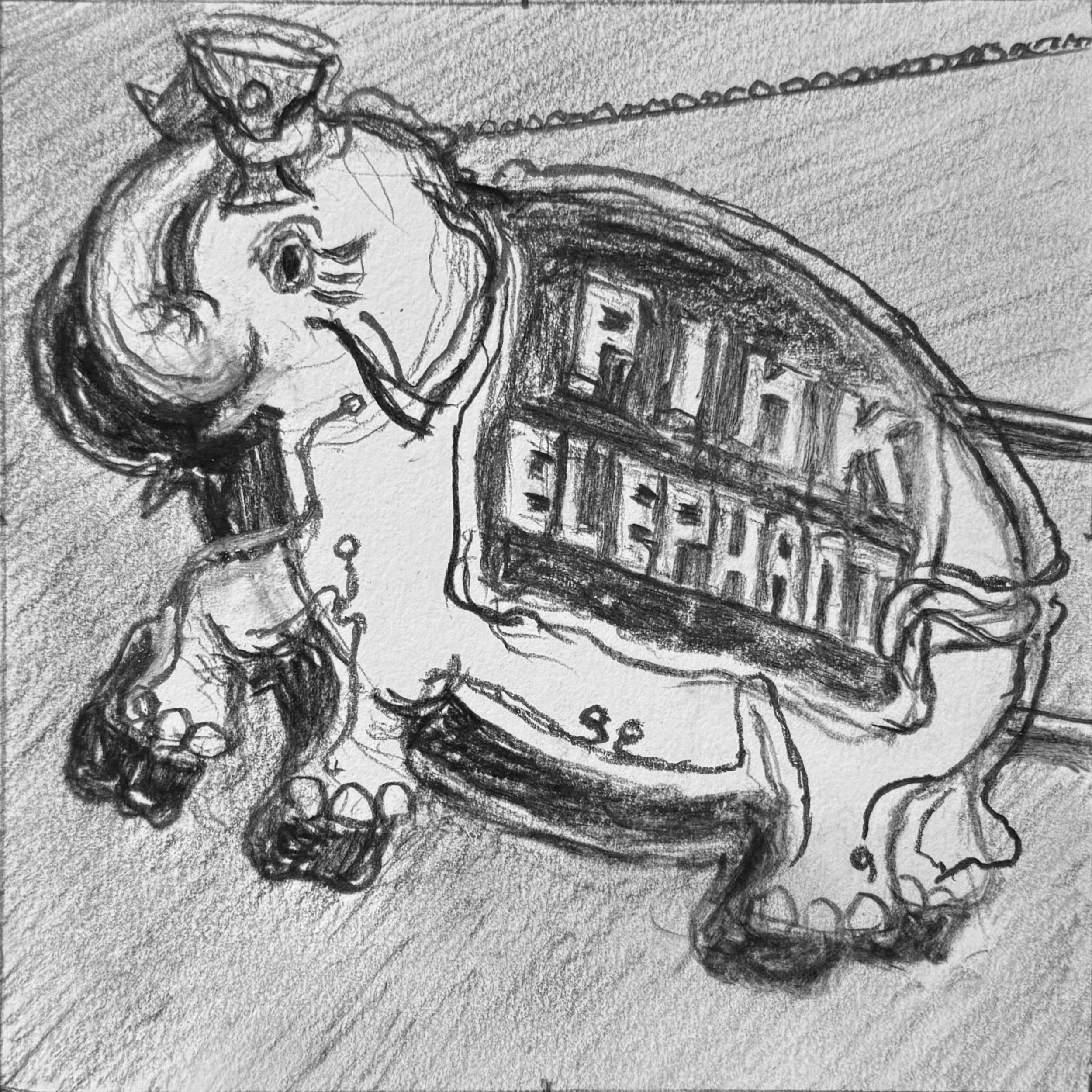 Pink Elephant _ Monte Rio CA _ Charcoal Study.jpg