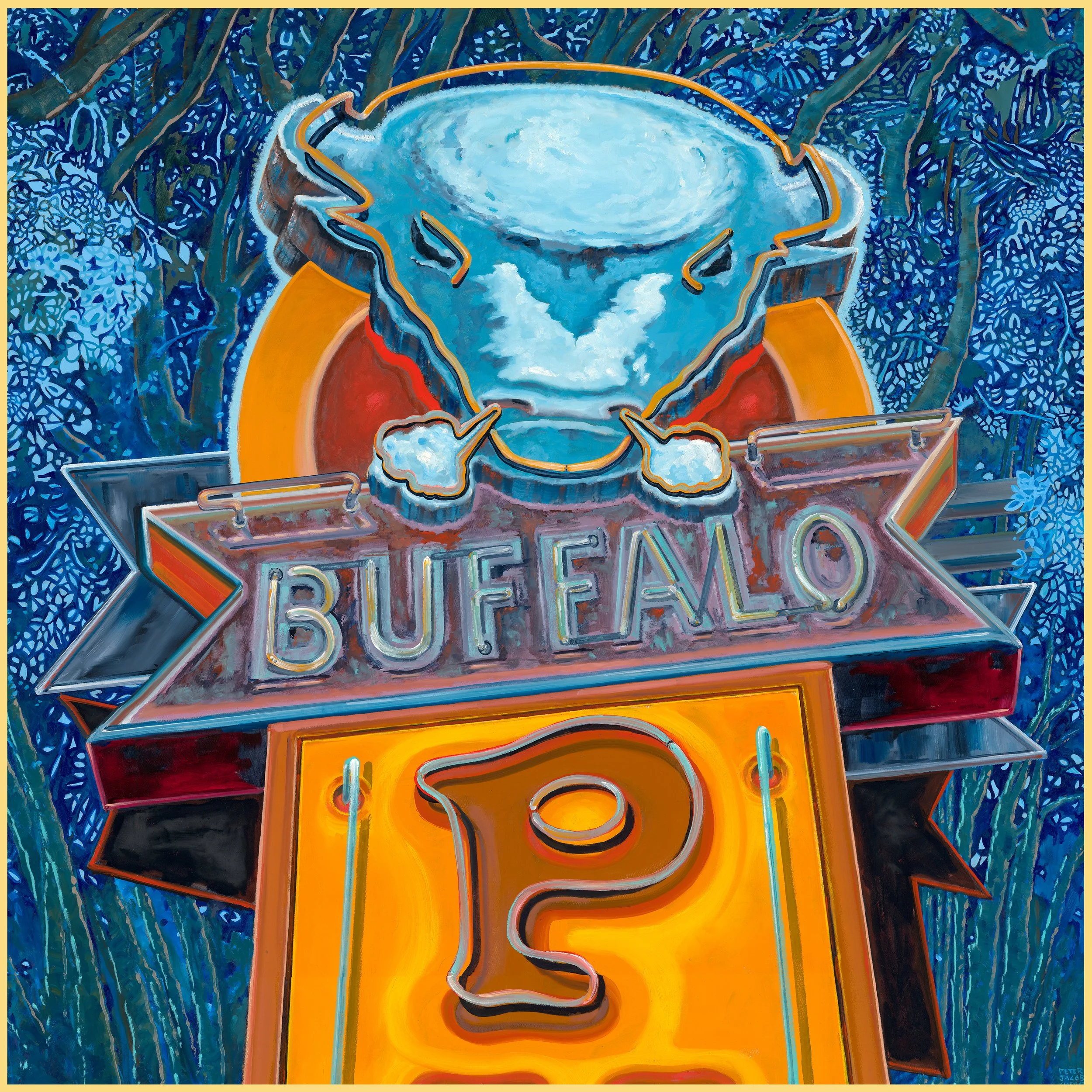 Buffalo Pub - San Luis Obispo, CA; 48"x48" Oil on canvas 2026