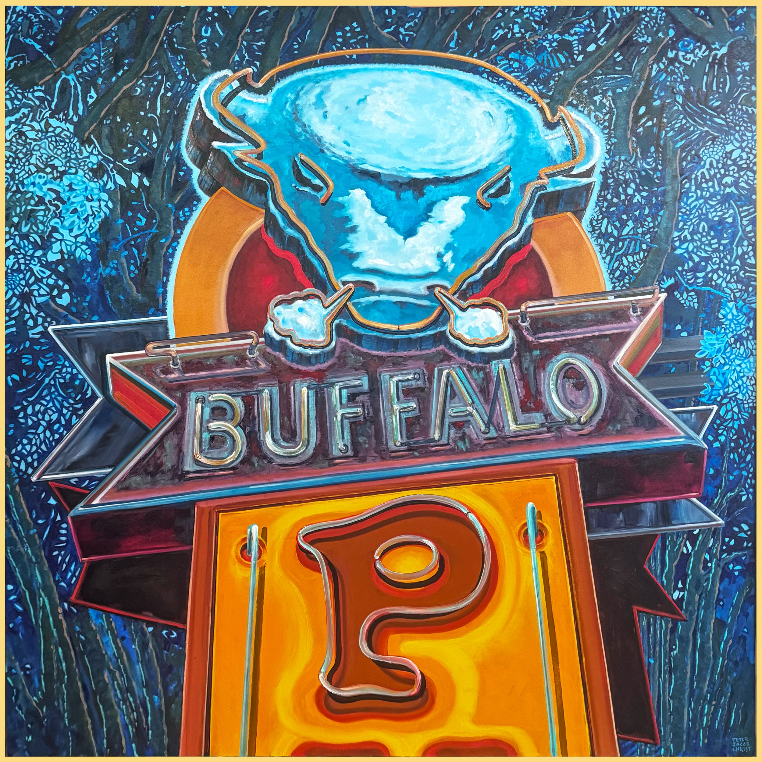 Buffalo Pub - San Luis Obispo, CA; 48"x48" Oil on canvas 2026