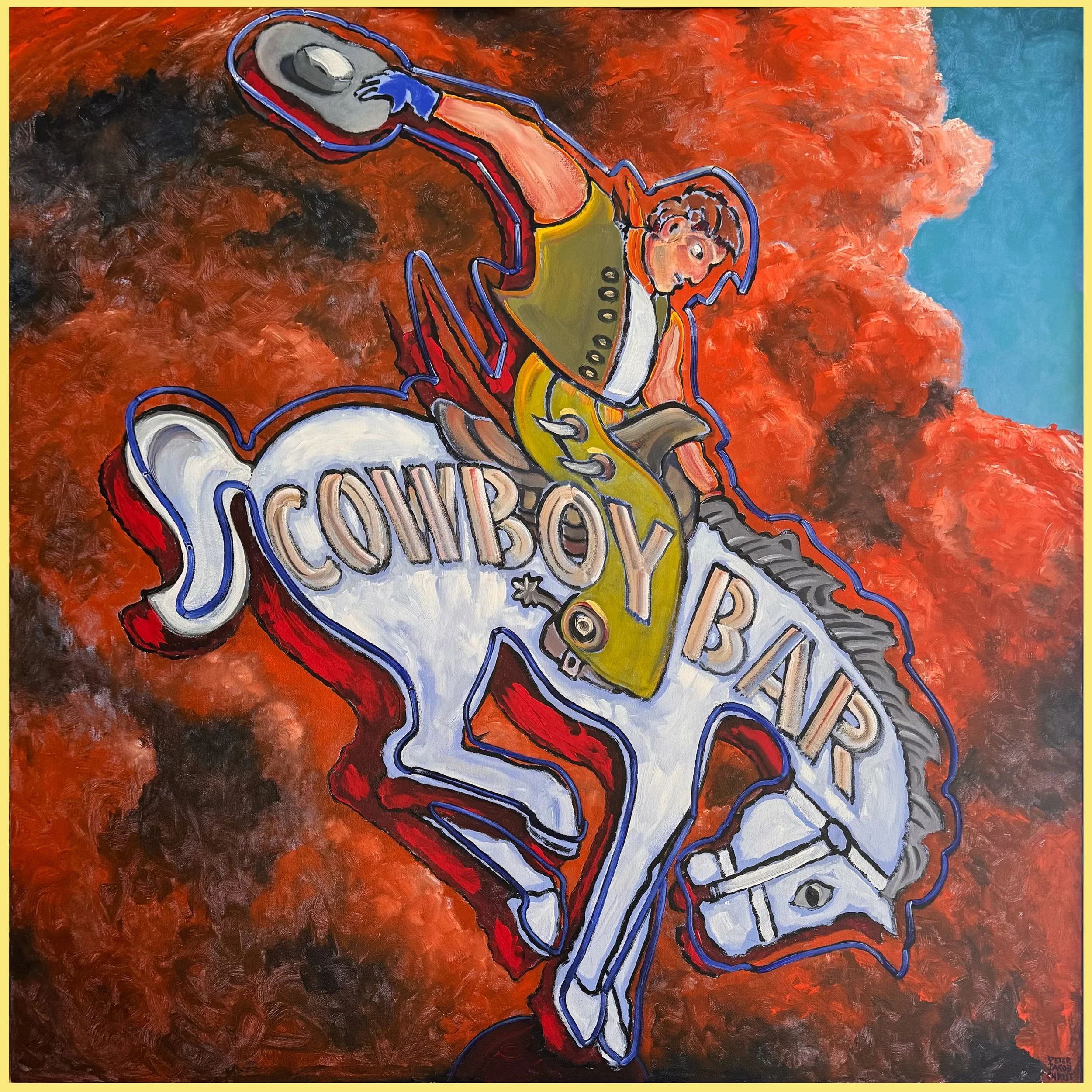 Cowboy Bar - Jackson Hole WY framed.jpg