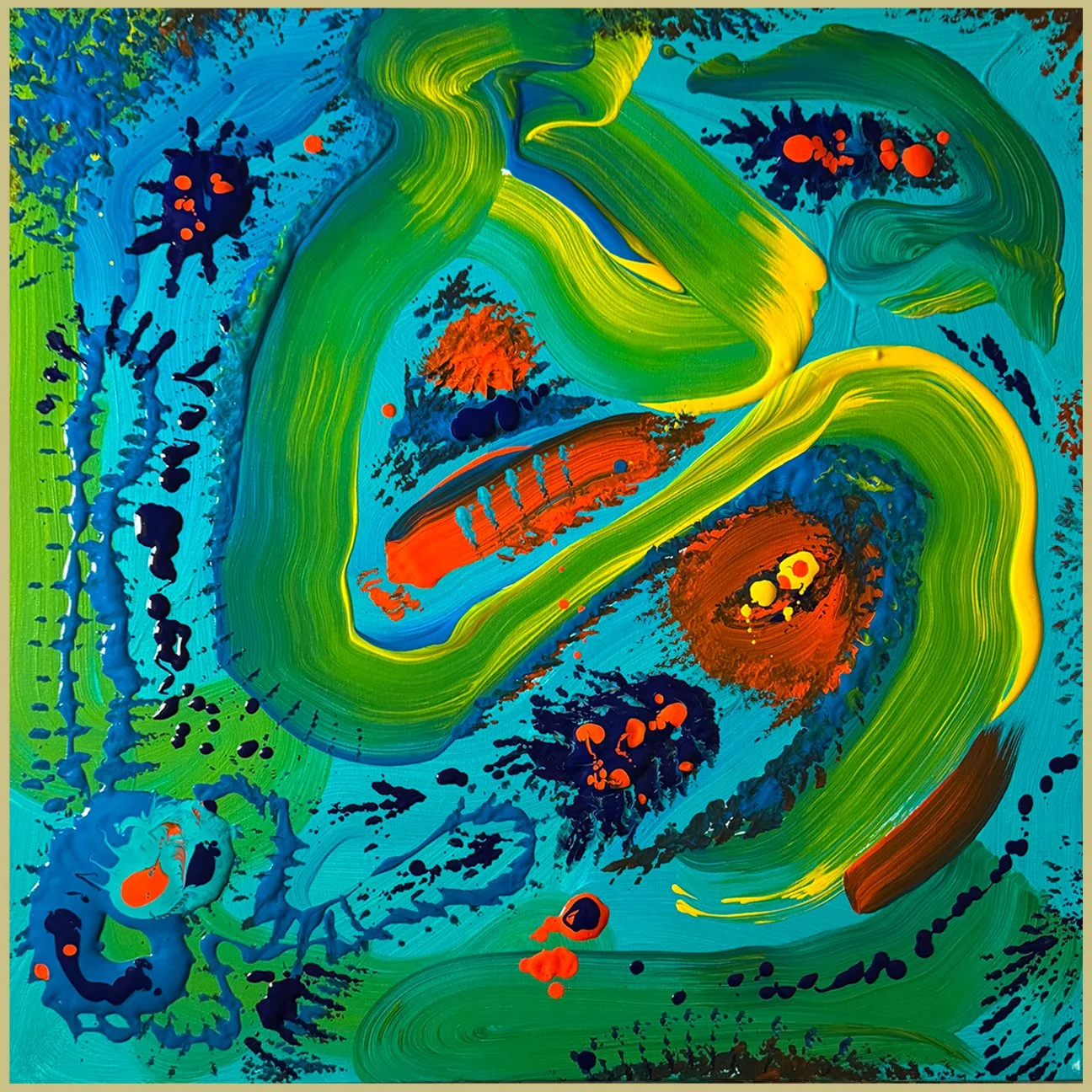 Eat or be Eaten - New Hartford, CT; 30"x30" Acrylic 2025