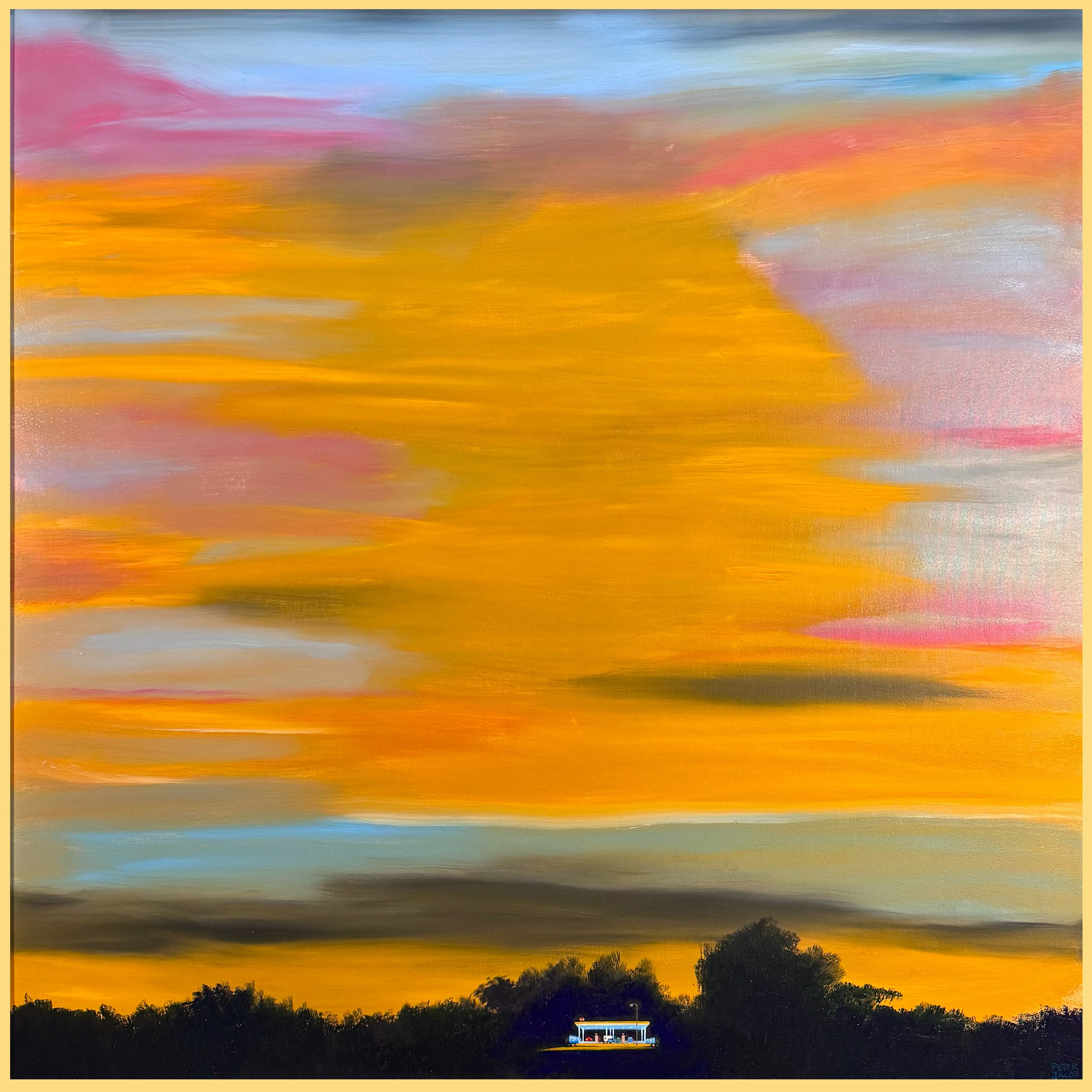 Gas Station Oasis - Sturgis, SD; 48"x48" Oil on canvas; 2026