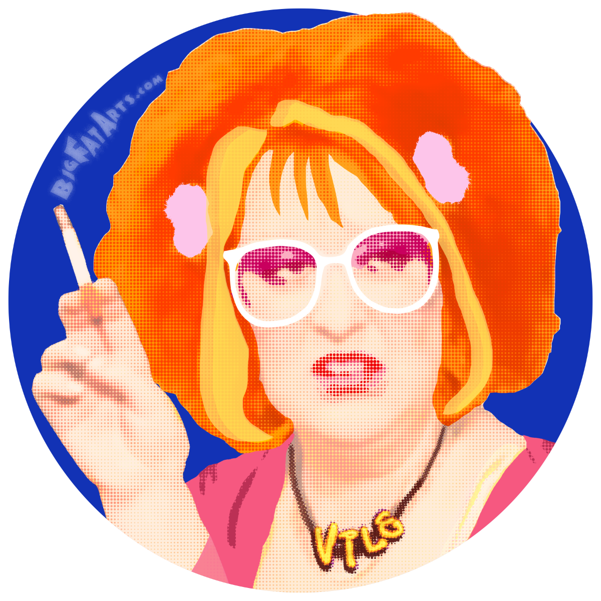 thy Burke as Vile Linda La Hughes from Gimme Gimme Gimme Kathy Burke portrait via BFA Big Fat Arts Bigfatarts gallery online Redbubble