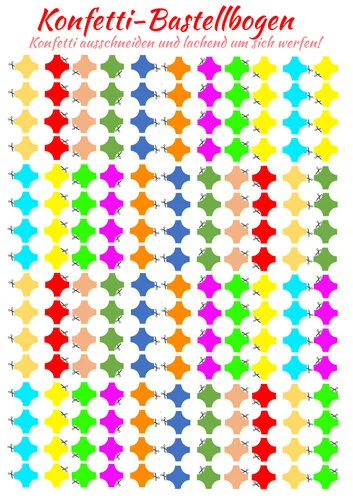 Konfetti Bastelbogen 1