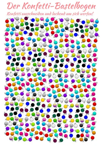 Konfetti Bastelbogen 2