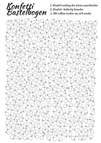 Konfetti Bastelbogen 3