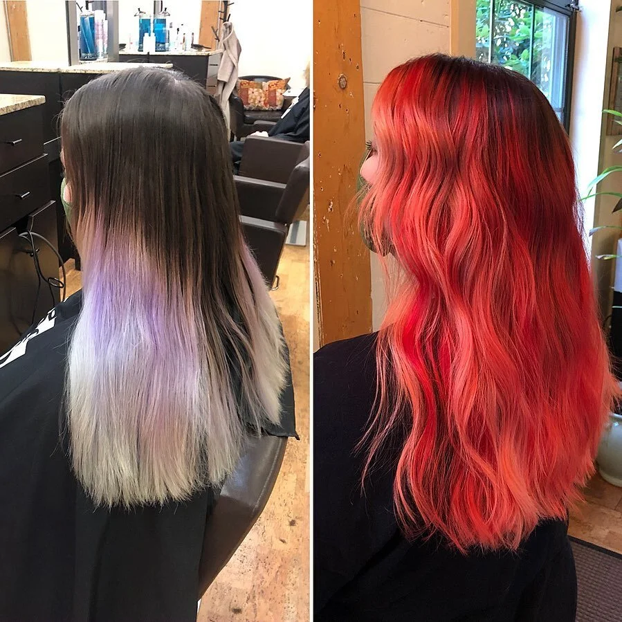My Birthday twin got a hair makeover. One whole year between colors! 

@kaylacrepuscular #vividhaircolor #orangehair #redhair #peachhair #fashioncolorhair #balayage #balayagehair #beforeandafter #vermonthair #vermonthairstylist #burlingtonvthairstyli