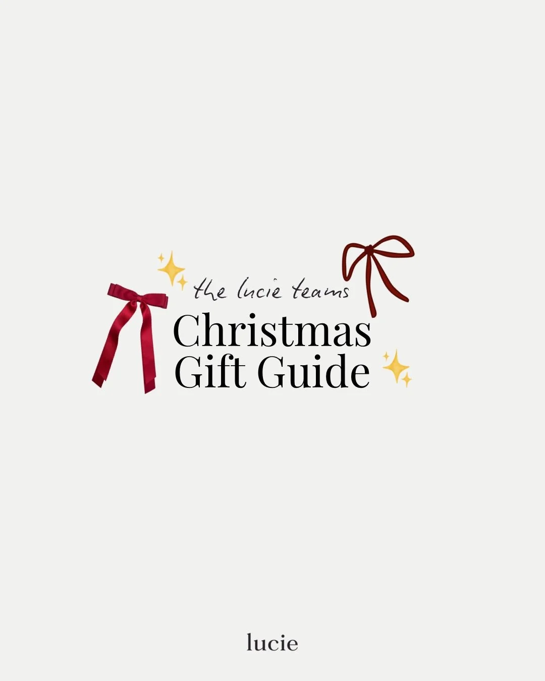 Here&rsquo;s what the lucie team is buying this Christmas 🎀

What&rsquo;s on your Christmas list this year?

You can book your loved one their favourite treatment at their home via the lucie app.

#lucieapp #christmasgiftguide #giftguide #londonmua 