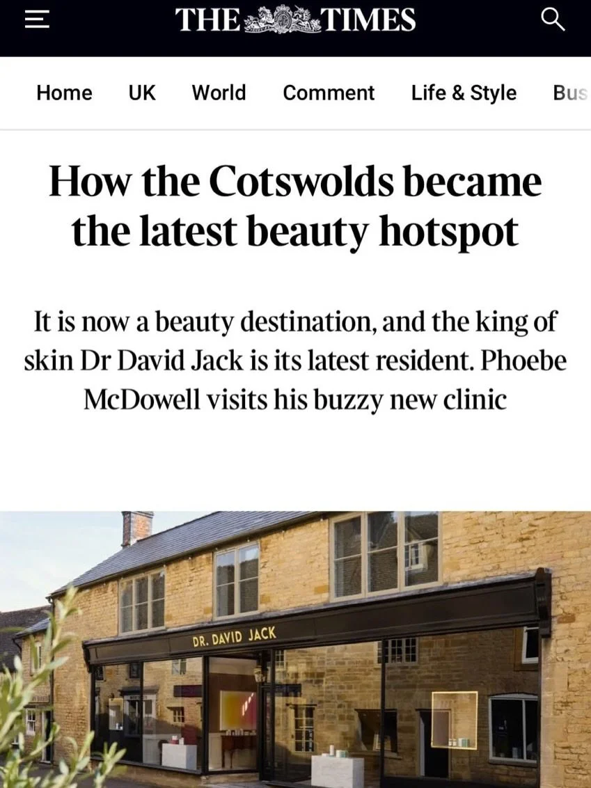 Thrilled to feature in @thetimes this week, in Phoebe McDowell&rsquo;s piece on how the Cotswolds became the latest beauty hotspot.

Our founder Lucy Russell explains how our Cotswolds expansion was &ldquo;entirely demand-led&rdquo;: our experts were