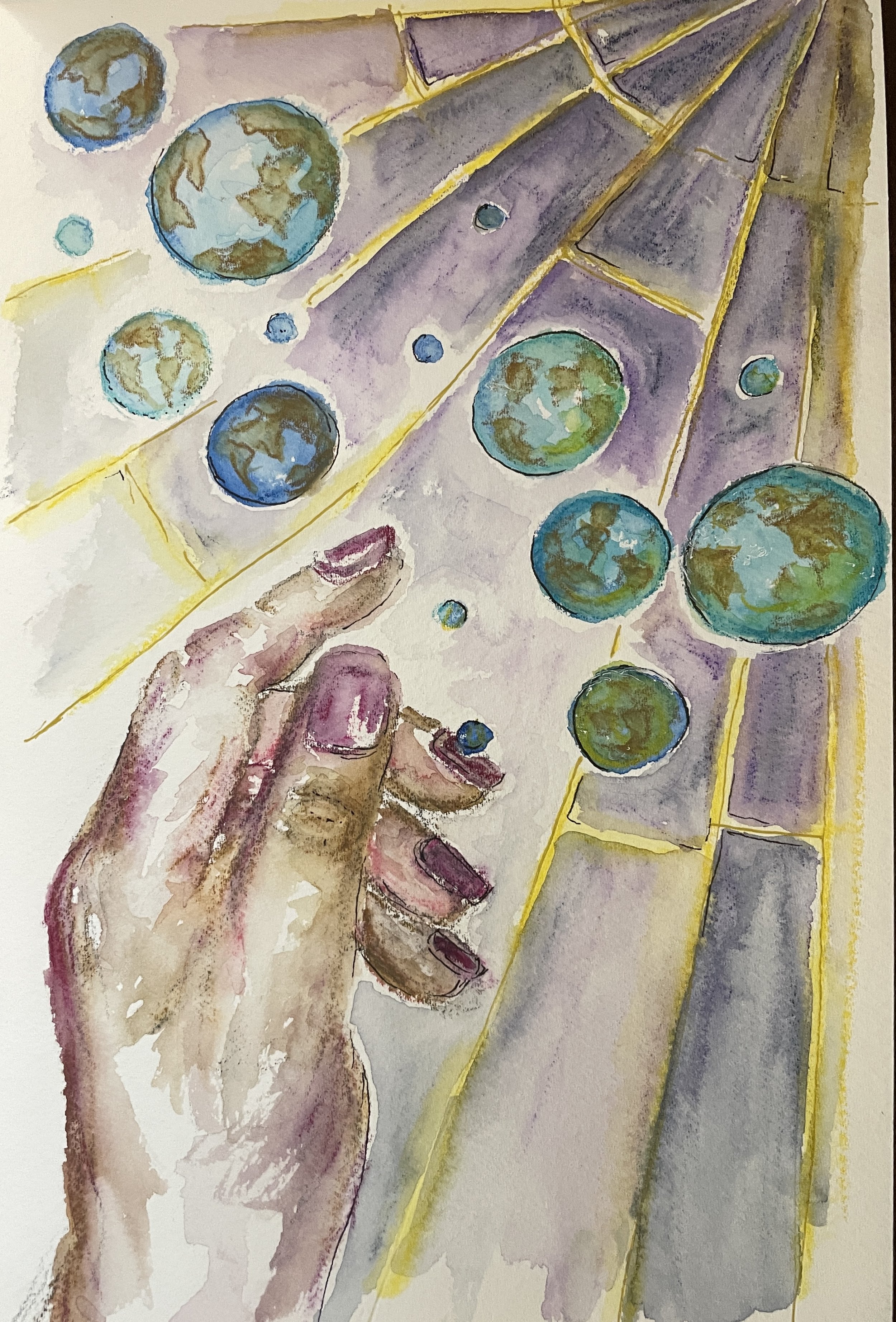 Many - watercolor and pencil