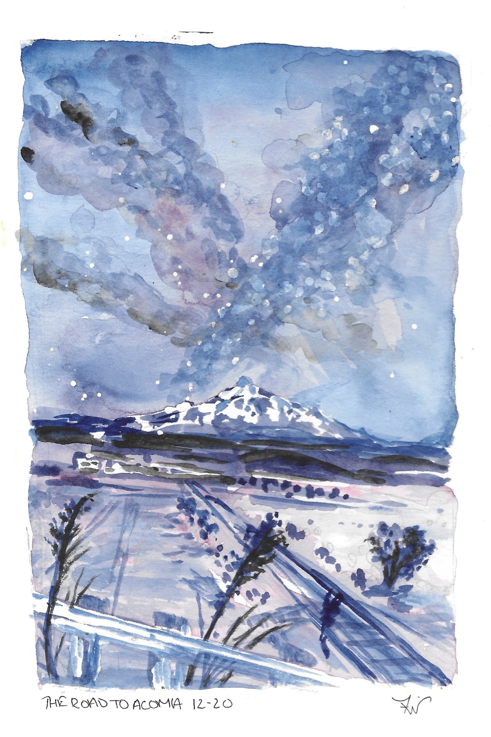 The Road to Acama - Watercolor