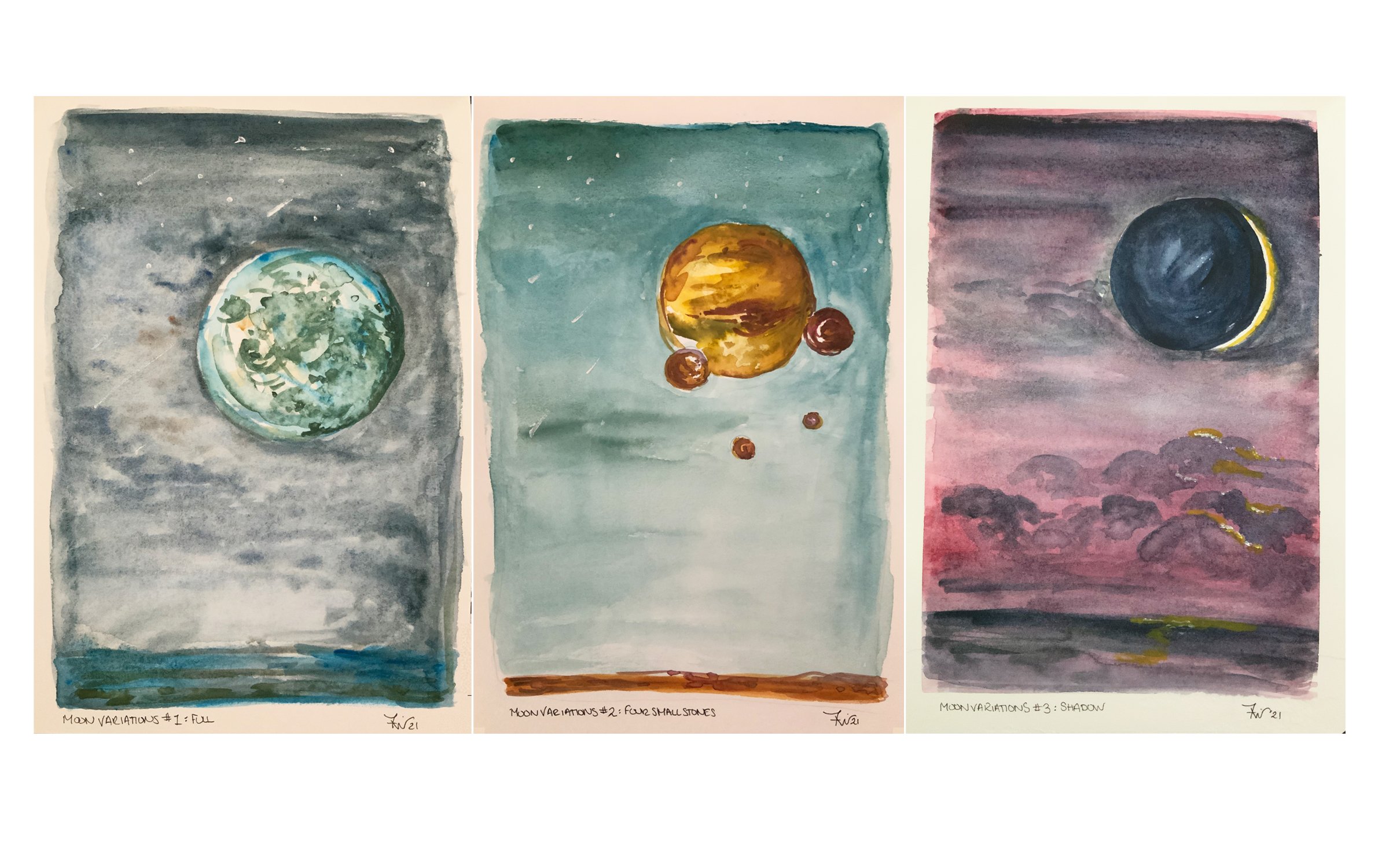 One Two Three - Watercolor