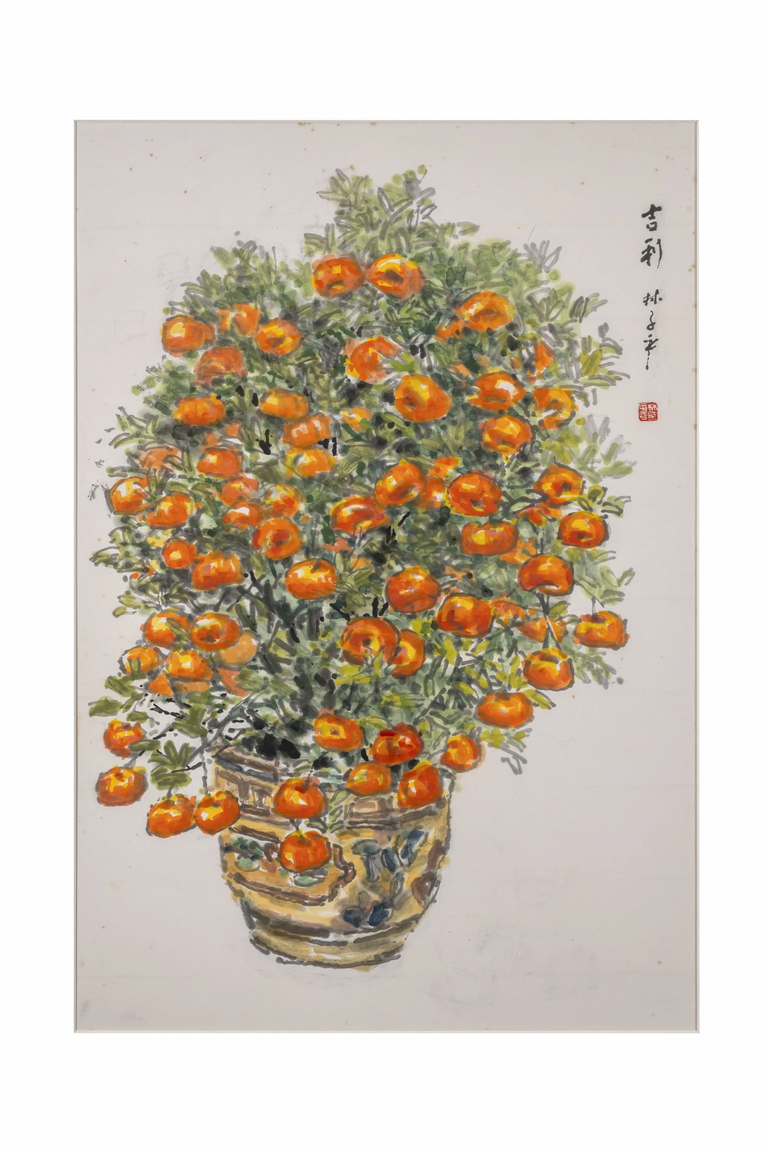 LIM TZE PENG // Kumquat III 金橘, 2007 // Chinese Ink on Paper // 98 × 66 cm