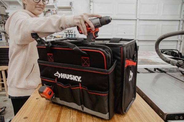 HUSKY 19 in. Pro Hybrid Tote with Tool Organizer