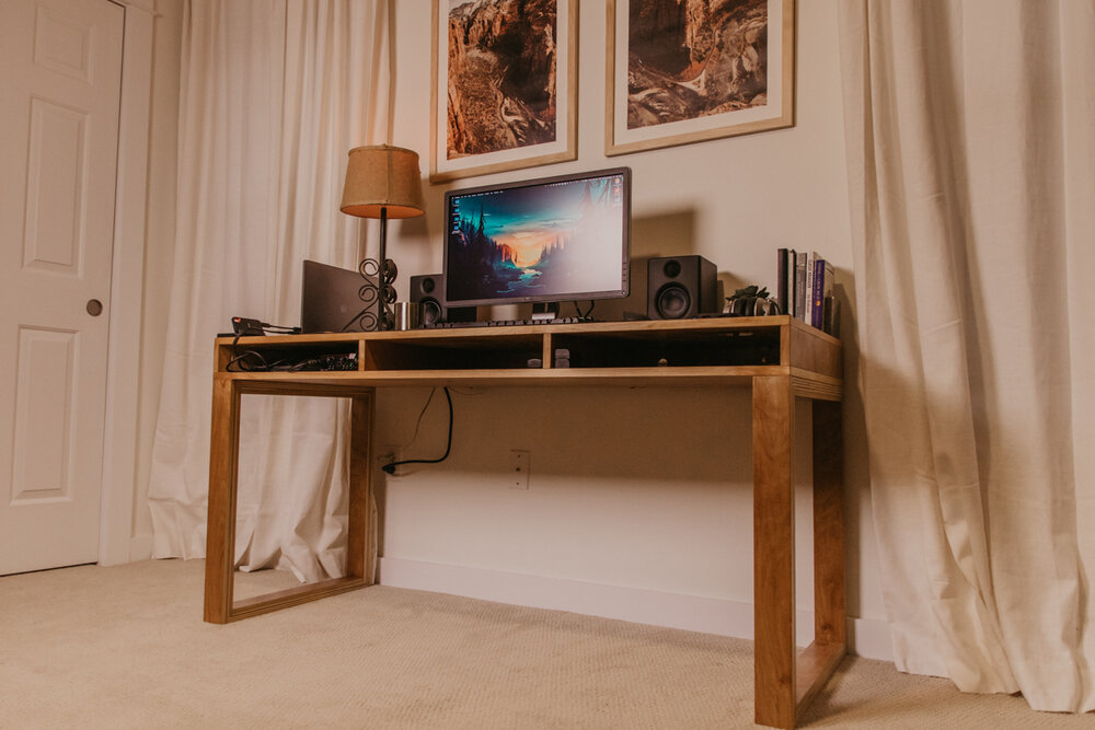 Diy Plywood Desk With 1 Sheet Of, How To Make A Simple Plywood Table