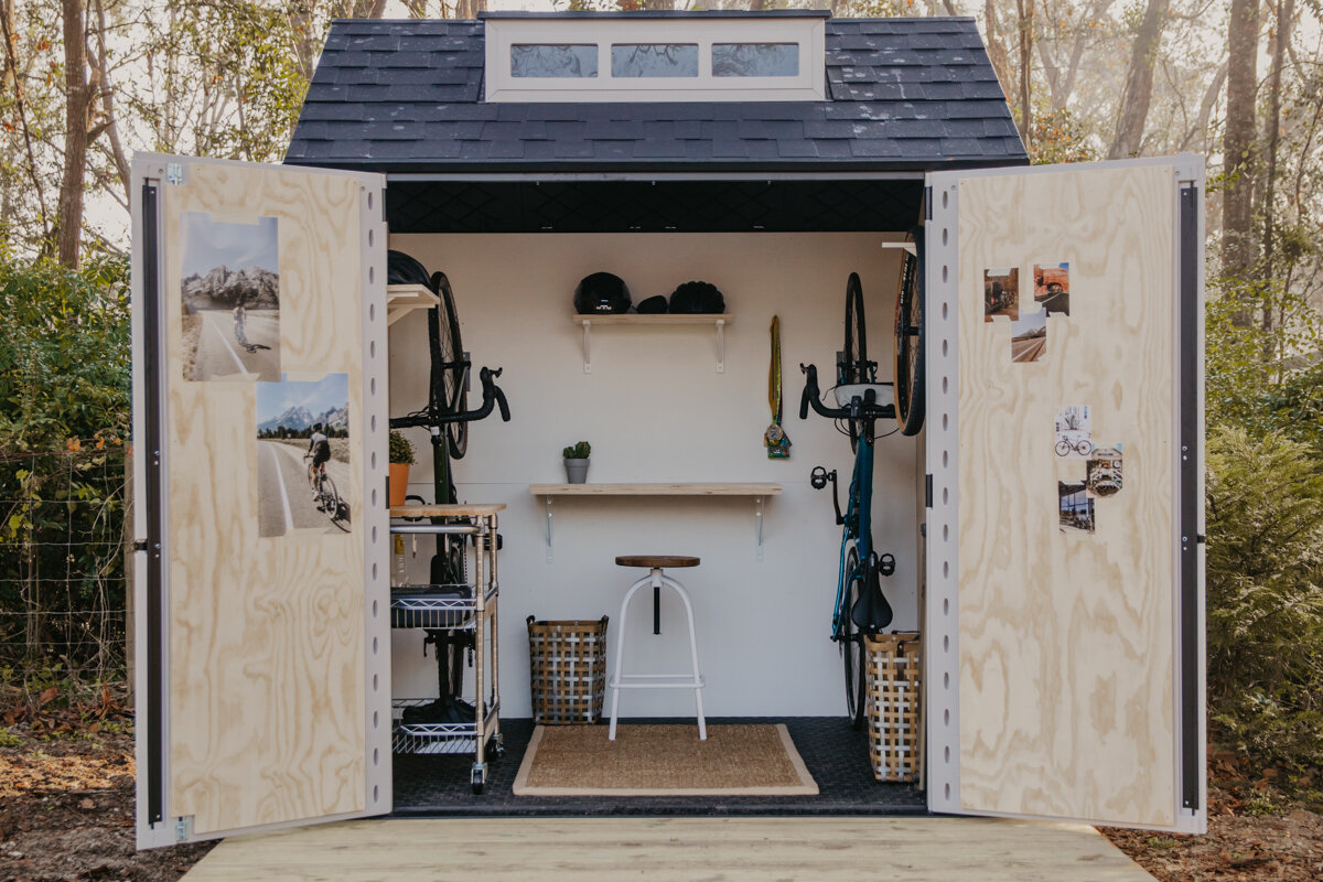Rubbermaid® Shed Transformation into Bike Gear Shed — WOODBREW
