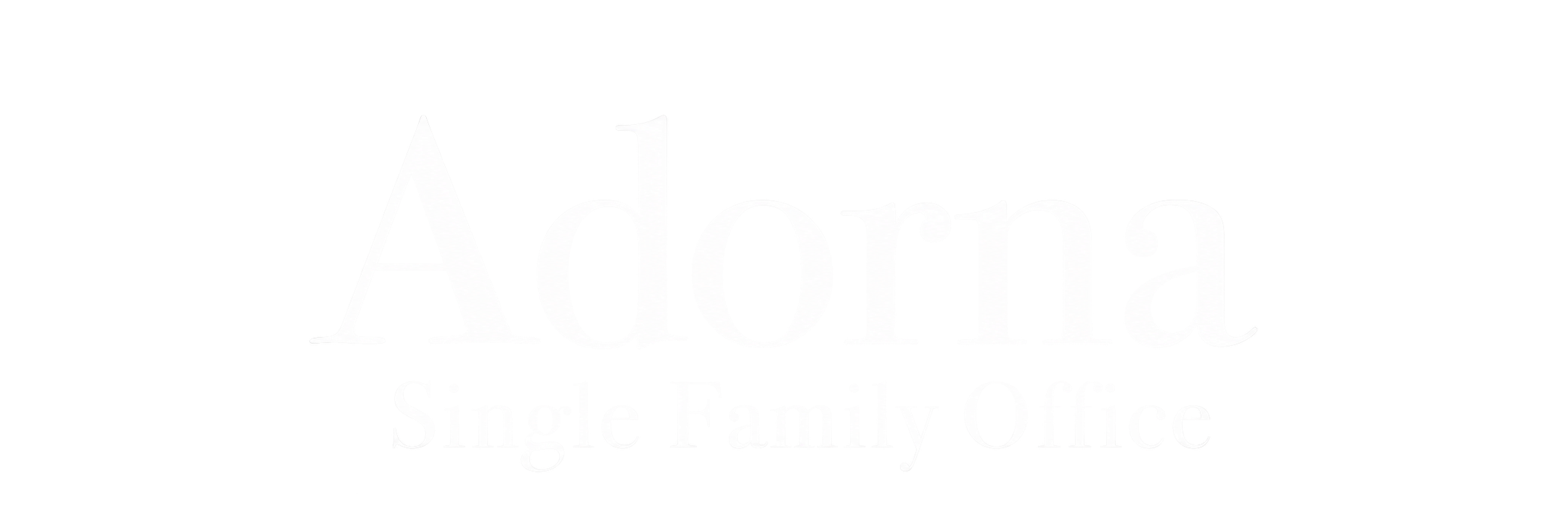 Text reading 'Adora Single Family Office' in distressed white font on a black background.