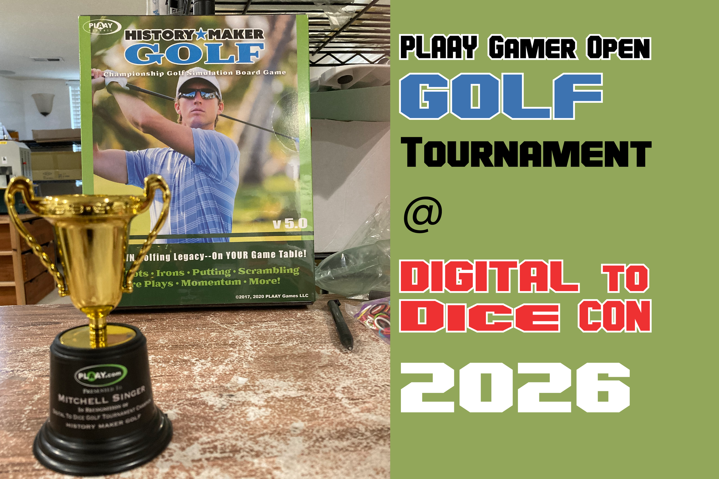 PLAAY Gamer Open Golf Tournament at Digital to Dice CON 2026