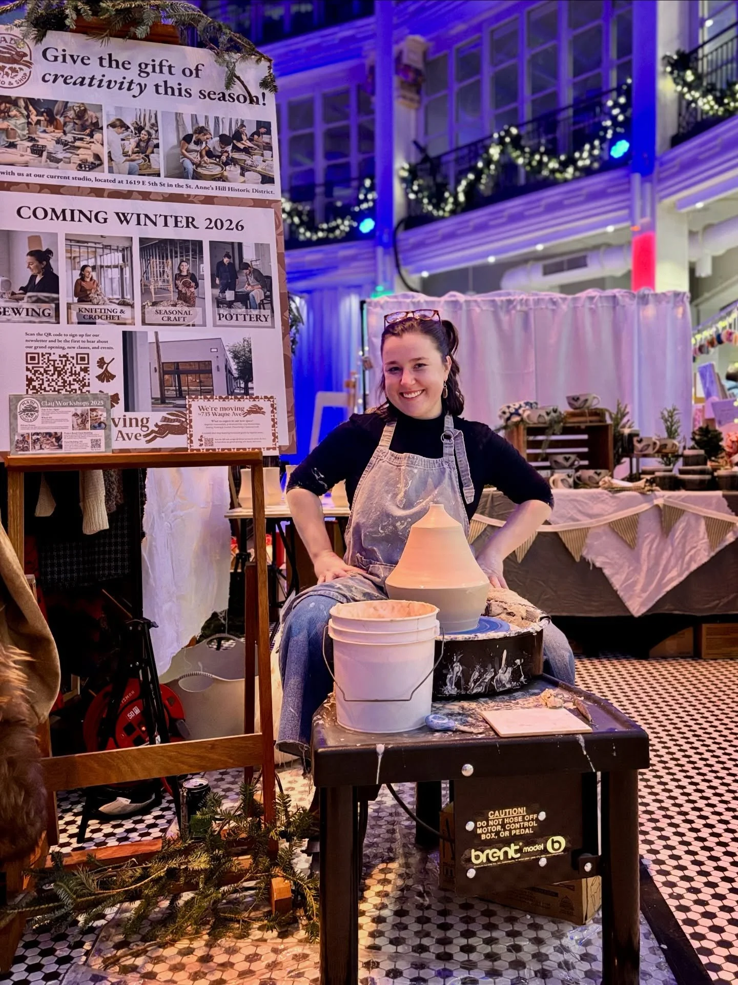 We are having a blast throwing pots alongside the business owners who make our community what it is. Two more days to enjoy the most magical weekend of the year @daytonarcadeevents !
Thursday 12/11
Friday 12/12
@ 3 pm - 8 pm

P.s. Our 5th street shop