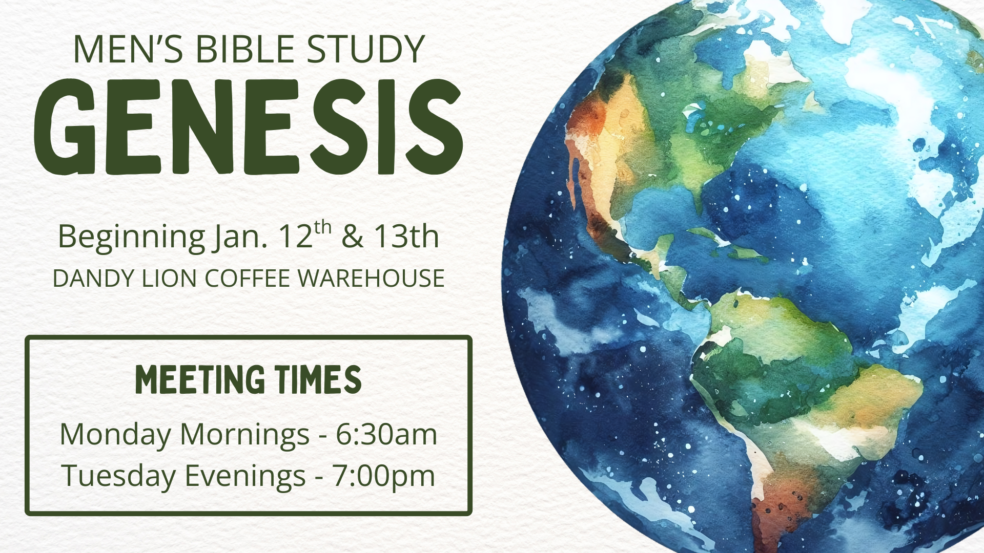 Men's Bible Study - Evening