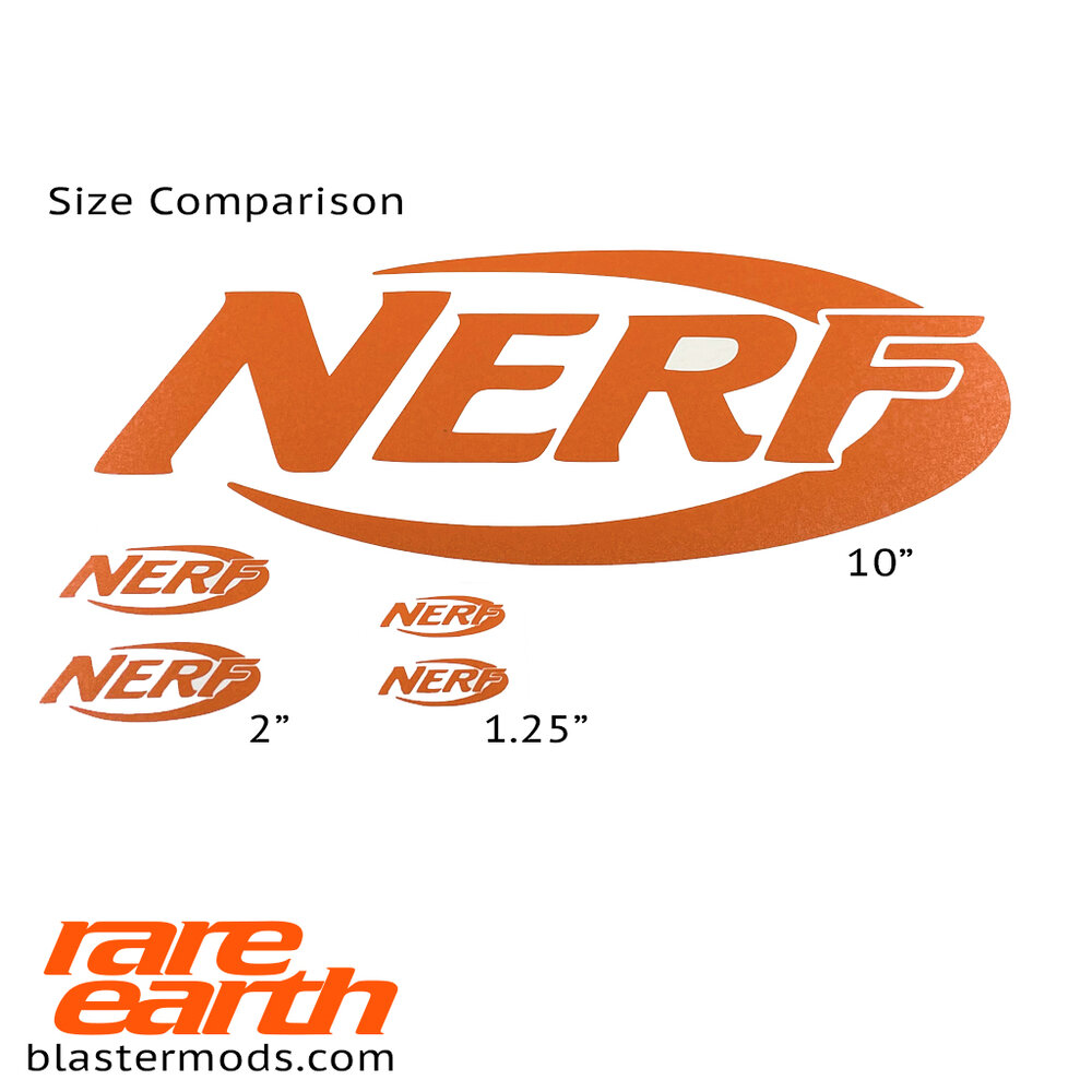 10 Nerf logo sticker — Rare Earth Blaster Mod Shop