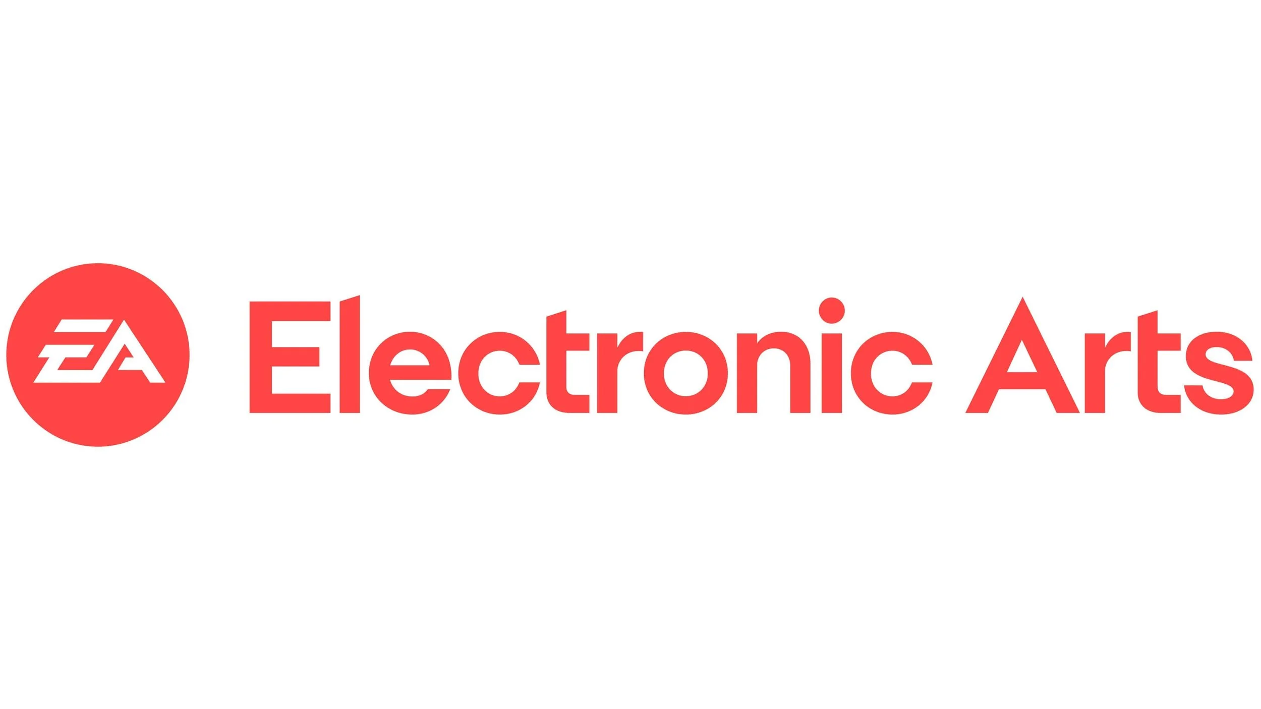EA Electronic Arts logo with red circle and white stylized EA symbol, and red text reading 'Electronic Arts' on a white background.