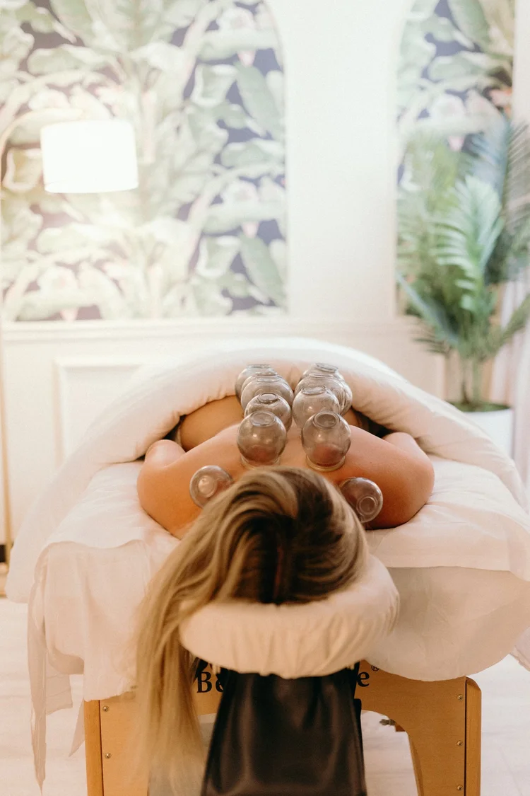 Glass fire cupping therapy in San Diego