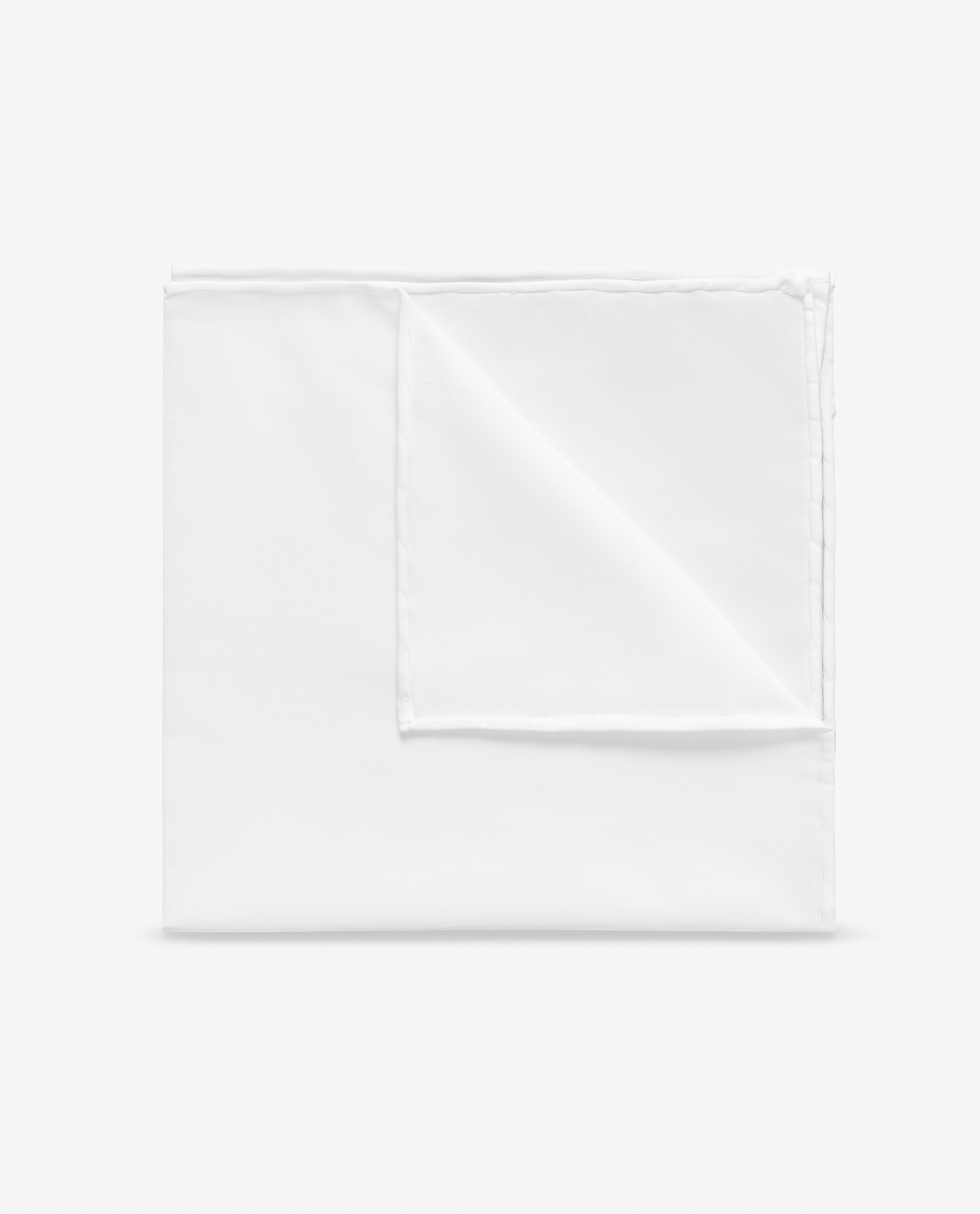 White Cotton Pocket Square