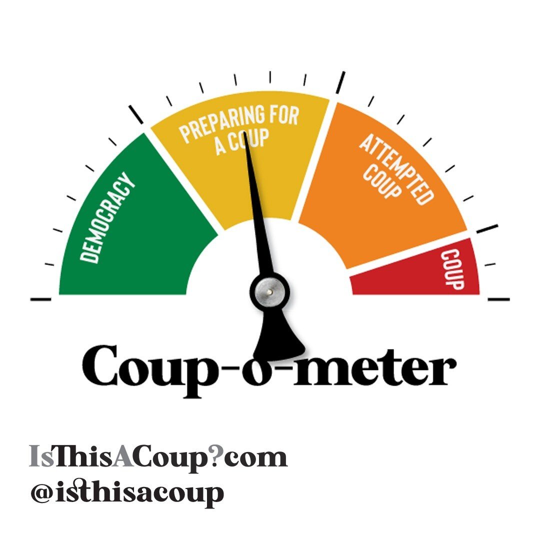 In light of the events of the past 24 hours, the Coup-o-meter has moved one notch toward democracy. 

The GSA has finally begun the work necessary for a peaceful transition of power, a move that has been delayed at least in part by Trump's refusal to