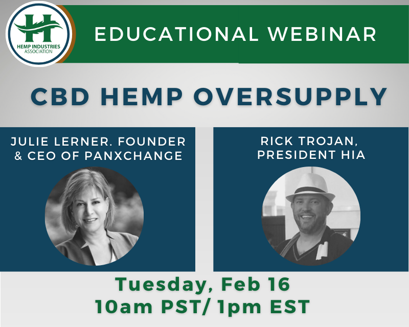 HIA Presents: CBD Hemp Oversupply