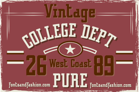Vintage College Dept Pure by Fontsandfashion