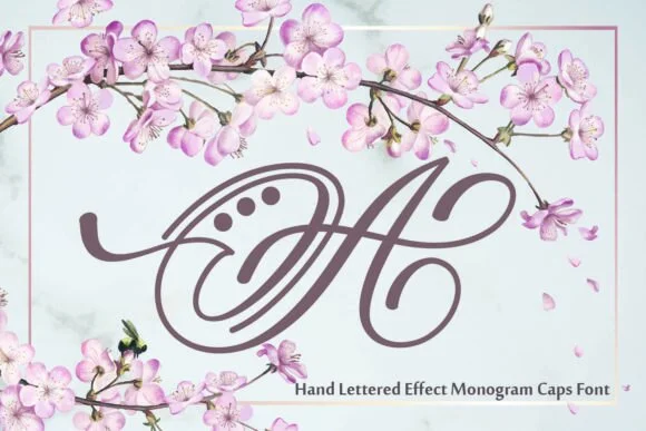 Hand Lettered Effect Monogram by Amanda_Design