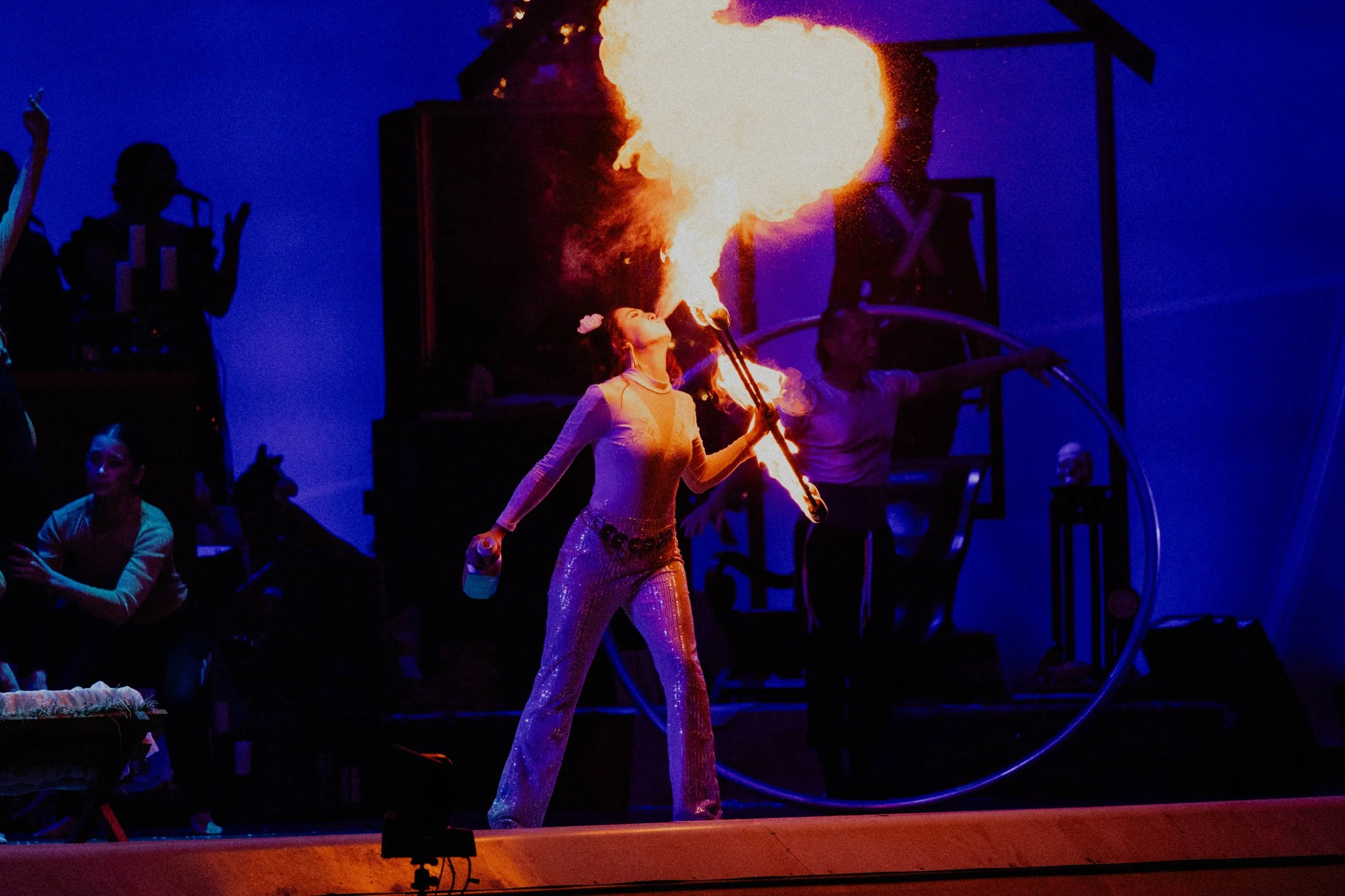 Firebreathers in We Three Kings
