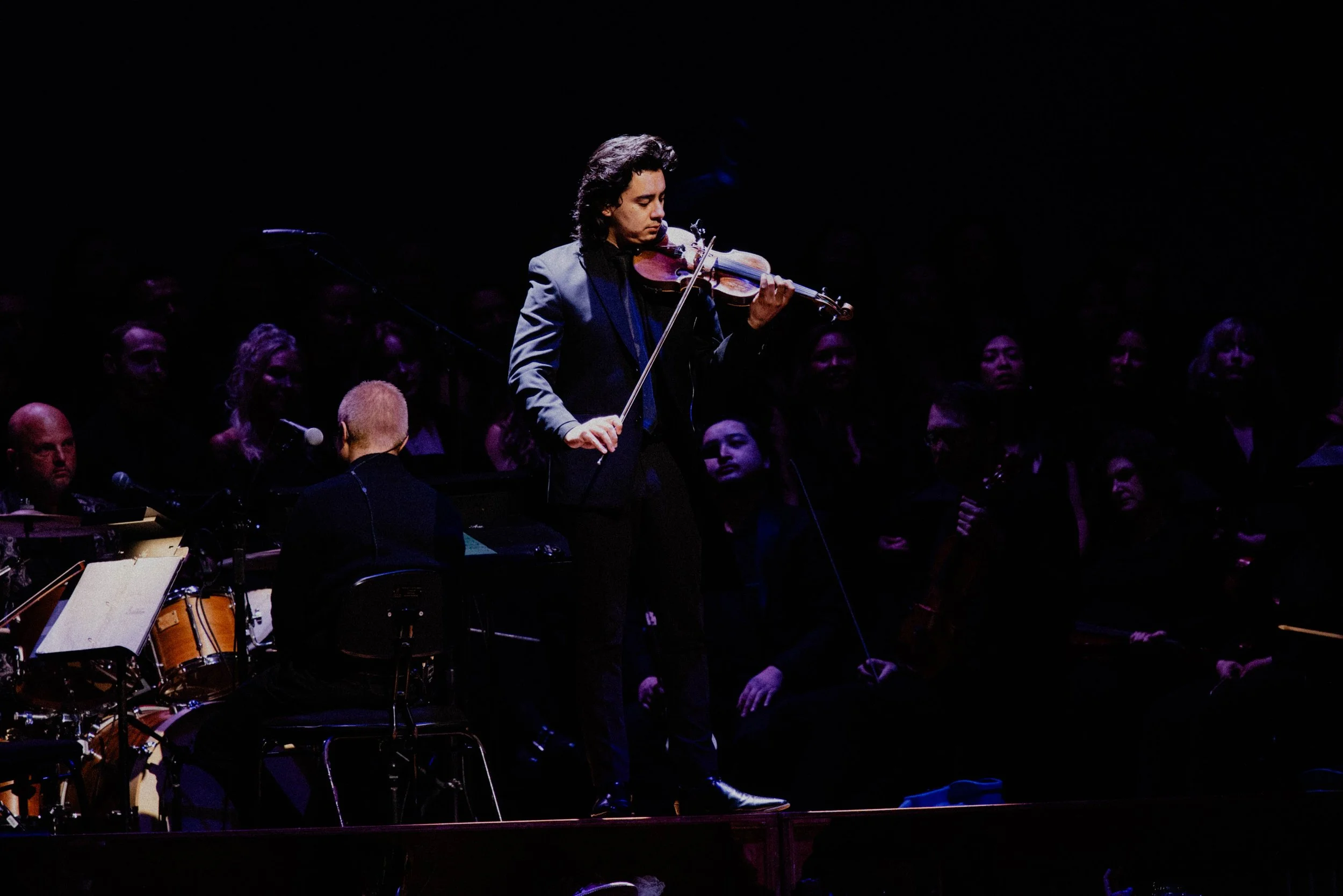 Violin solo in Oh Little Town/Away in a Manger