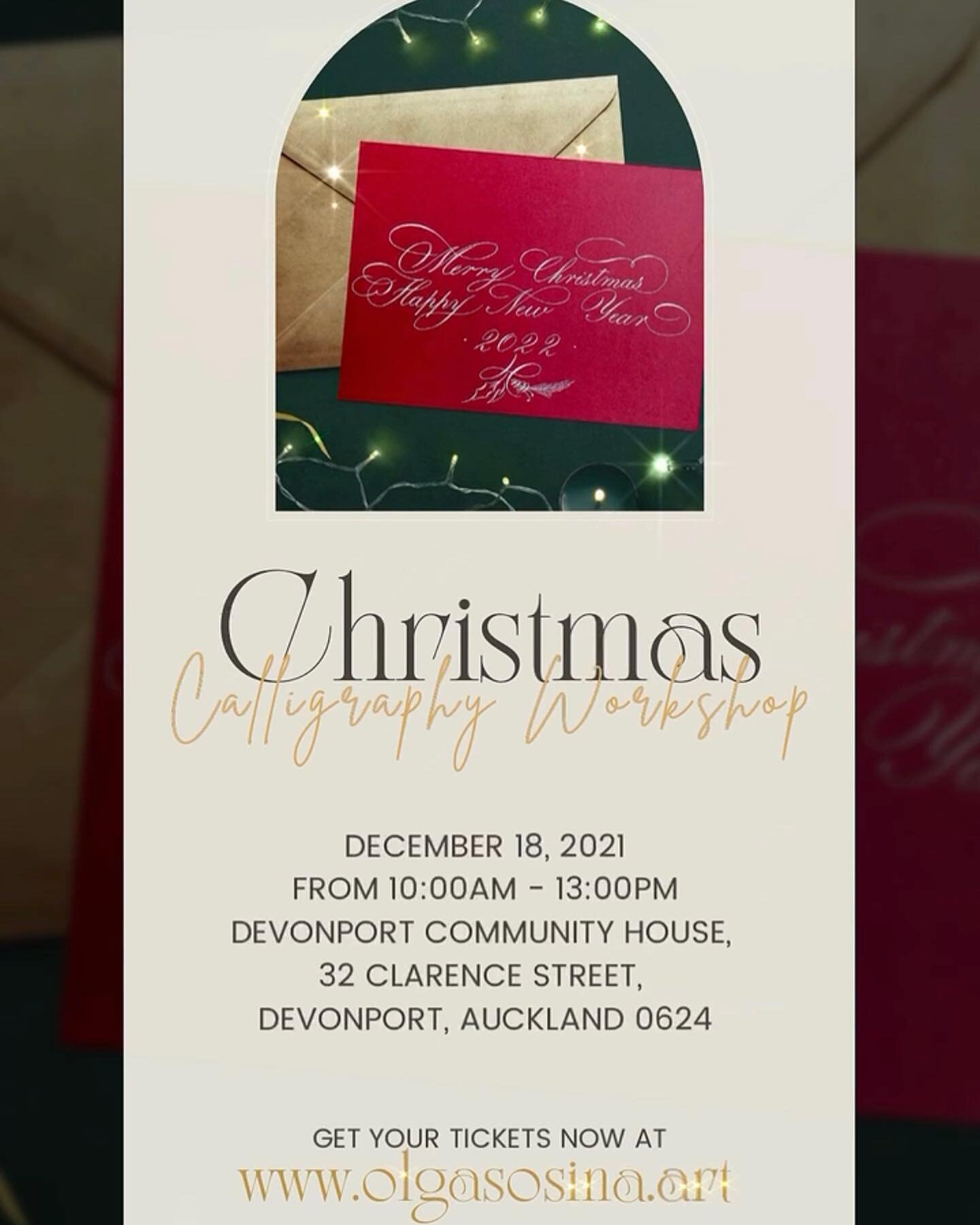 The Christmas Calligraphy workshop@is@already next Saturday, the 18th December from 10:00 to 13:00. Come for Christmas inspiration 🌟🎄You may purchase tickets in the link in bio. Please send me DM if you have any questions ☺️