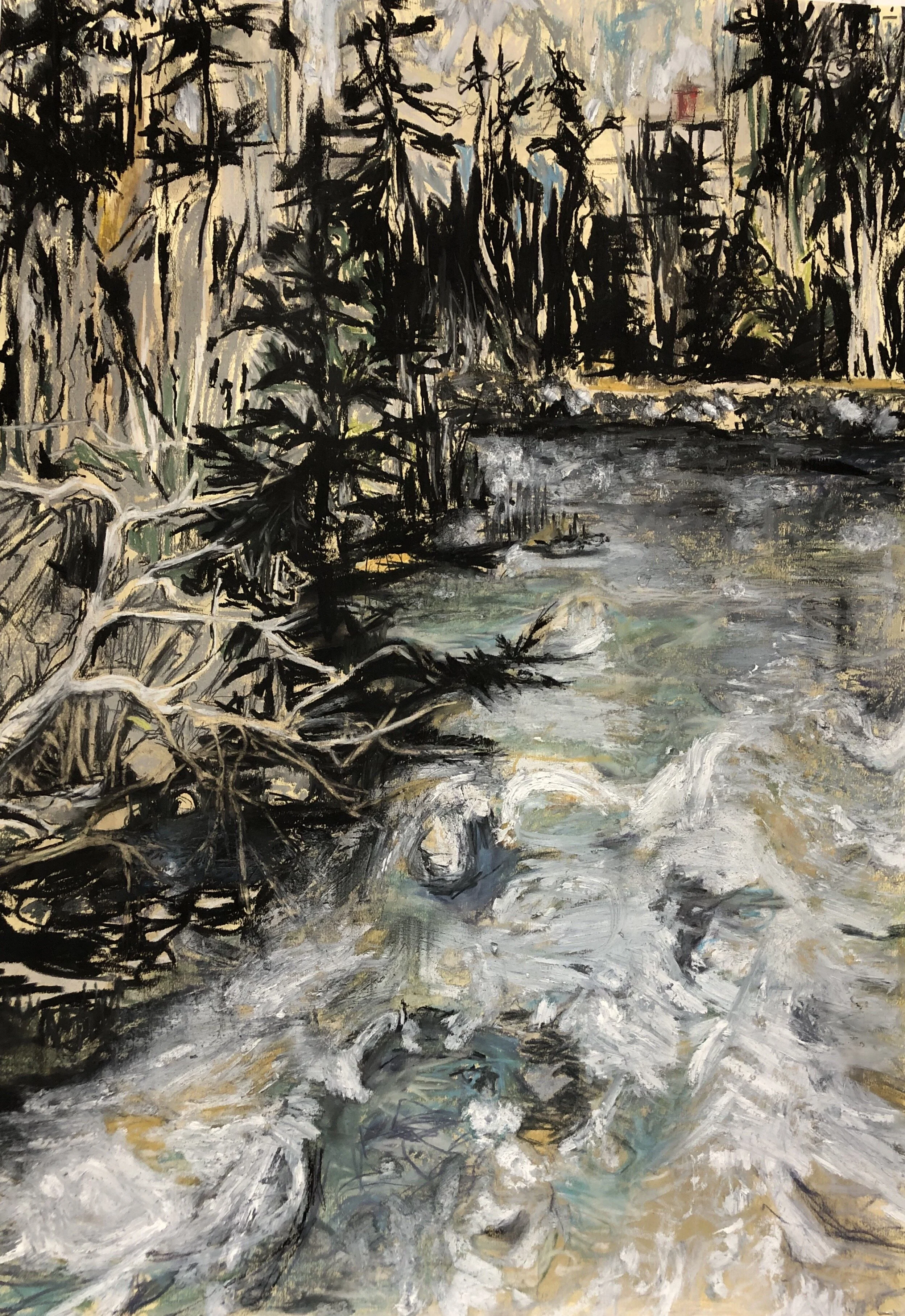 Bowater, 27.5"x39", mixed media on paper