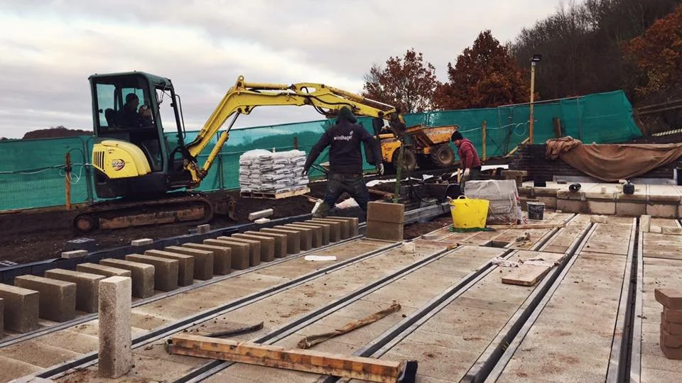 Block and beam flooring for bespoke new build bungalow