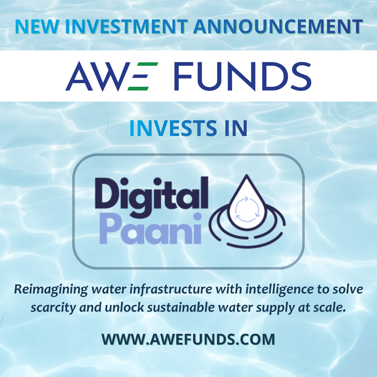 AWE Funds Invests in Digital Paani