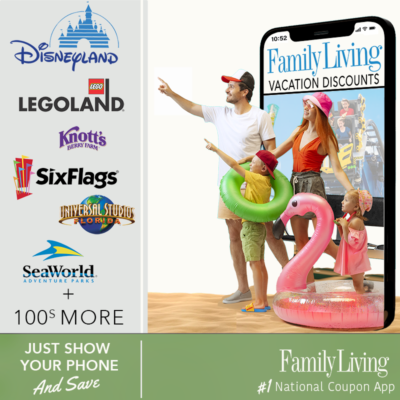 Image of theme park brands that give Family Living magazine discounts