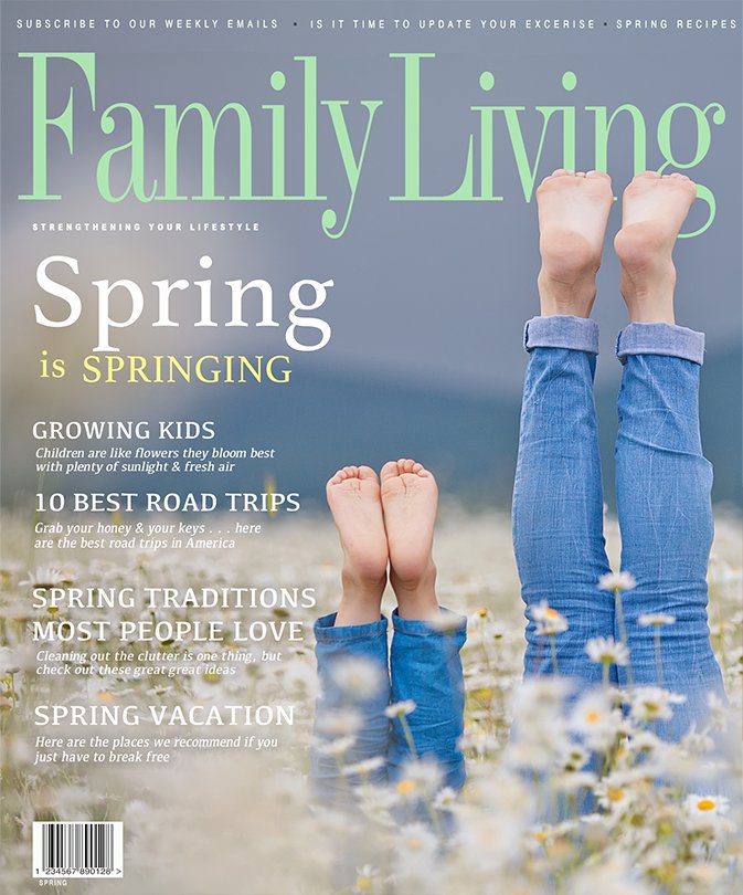 Family Living Magazine Cover - March