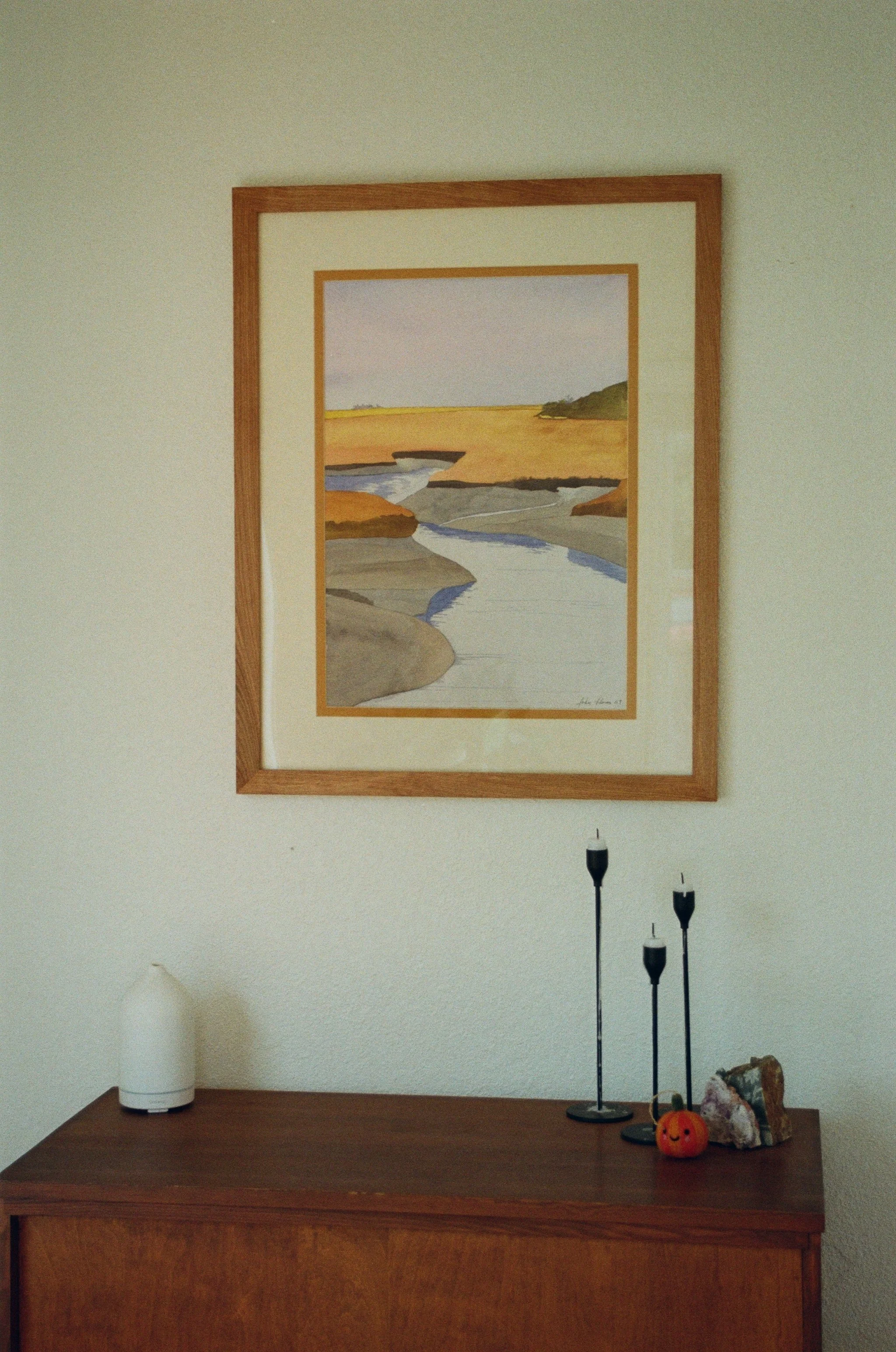 1" Birch Frame for John C. Flores Watercolor