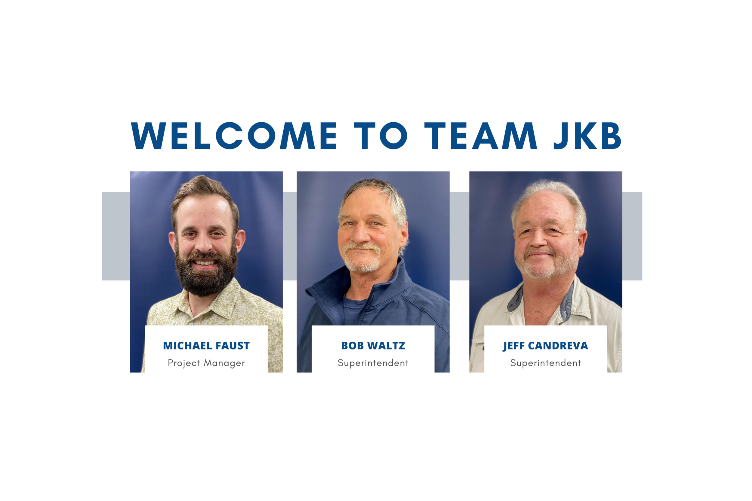 Welcome Michael, Bill, &amp; Jeff!