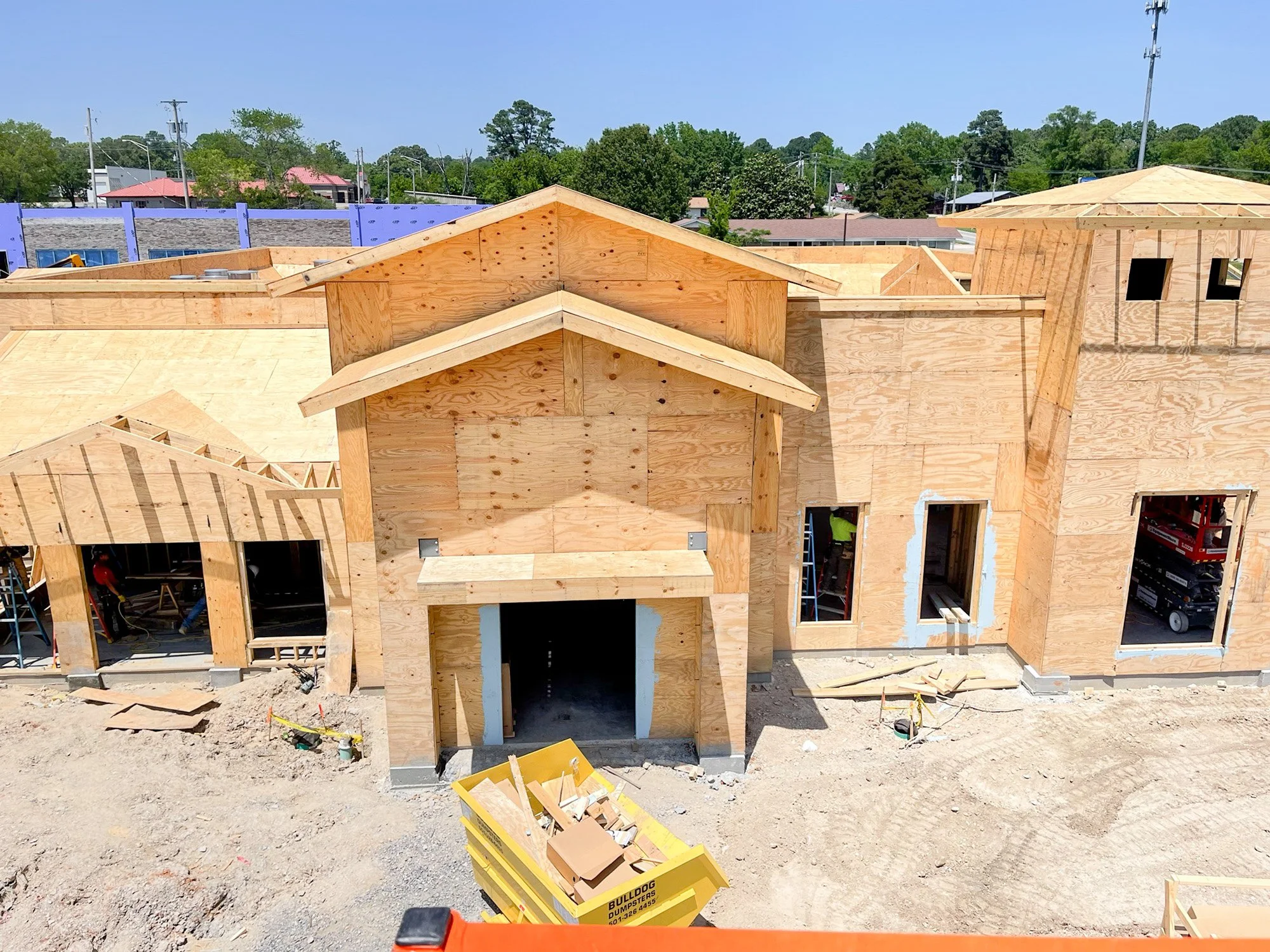 Sheathing on Olive Garden